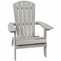 Flash Furniture Charlestown Gray Faux Wood Folding Adirondack Chair 354JJC14505G